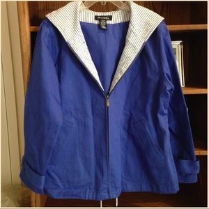 DENIM & CO. Jacket w/hood